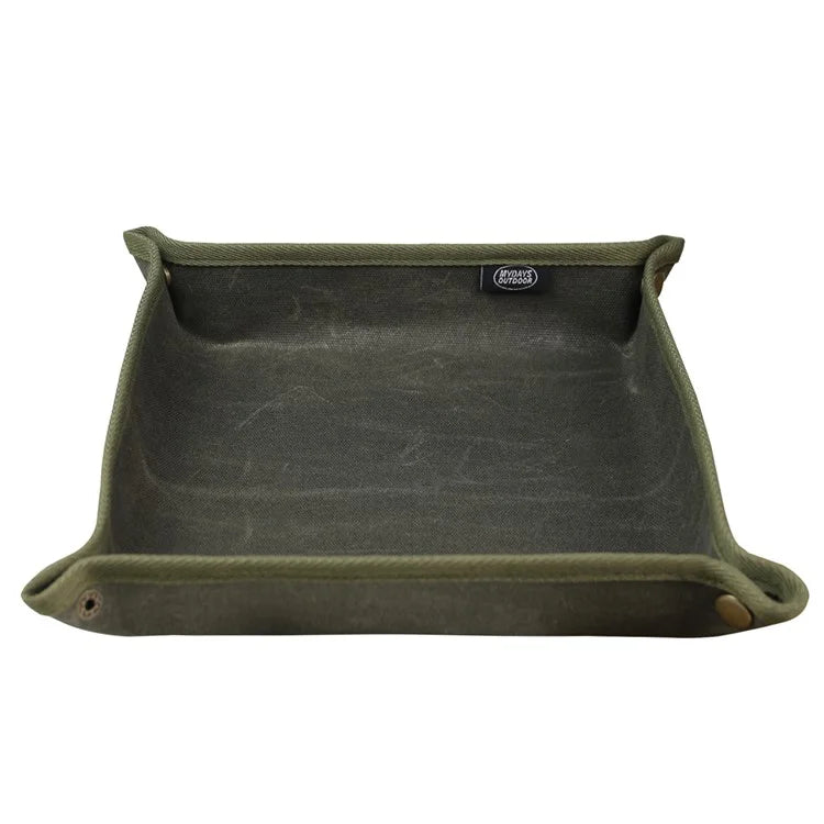 MYDAYS OUTDOOR Outdoor Foldable Waterproof Canvas Camping Desktop Storage Tray