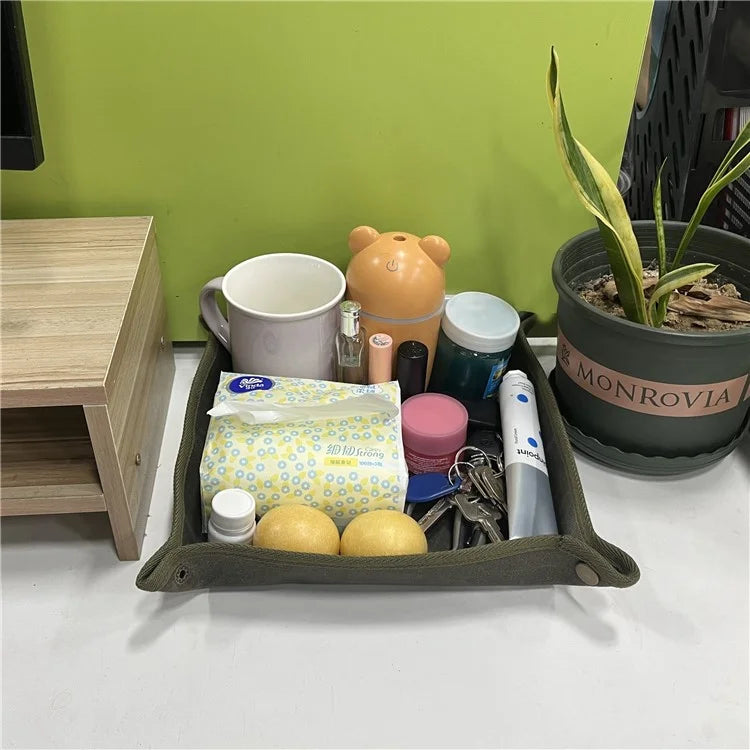 MYDAYS OUTDOOR Outdoor Foldable Waterproof Canvas Camping Desktop Storage Tray