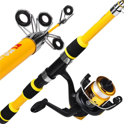PROBEROS HWCSET109 1.5m Fishing Rod and Reel Combo Set with Lures for Beginners