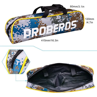 PROBEROS HWCSET101 Telescopic Rod 1.8m Carbon Pole Fishing Reel Lure Line Kit with Carrier Bag