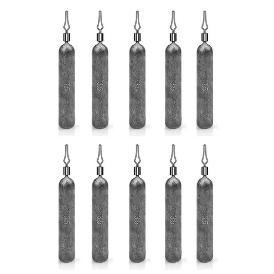 JIG035 10Pcs / Pack Reaction Tackle Lead Drop Shot Weights, Anti-Snag Fishing Sinkers