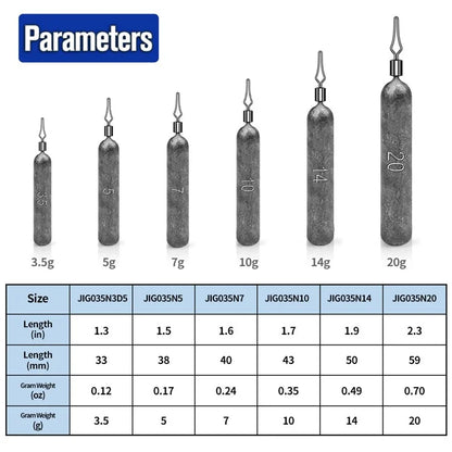 JIG035 10Pcs / Pack Reaction Tackle Lead Drop Shot Weights, Anti-Snag Fishing Sinkers