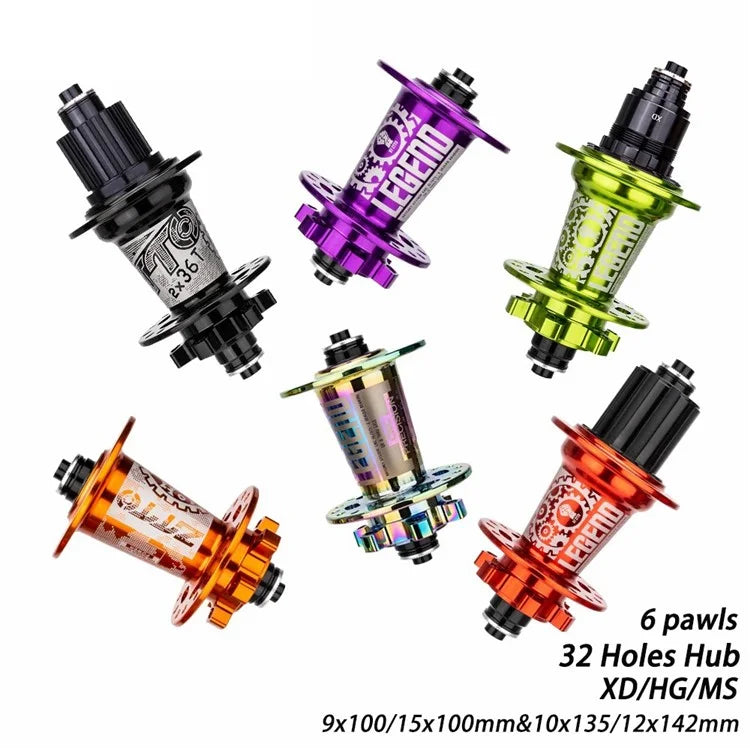 ZTTO DR290 1 Pair MTB Bicycle 8-13 Speed Disc Brake Hub 32 Holes 6 Pawls Thru Axle Bike Disc Brake Hub