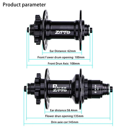 ZTTO P3 1 Pair MTB Bicycle 8-11 Speed 32H 6 Pawls Aluminum Alloy Disc Brake Hub
