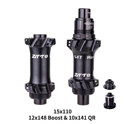 ZTTO M1 Aluminum Alloy 1 Pair MTB Bicycle Hub 28 Holes 54T Ratchet Freehub Hub