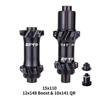 ZTTO M1 Aluminum Alloy 1 Pair MTB Bicycle Hub 28 Holes 54T Ratchet Freehub Hub