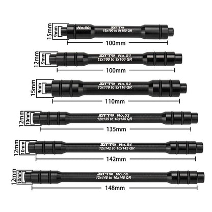 ZTTO Bicycle Wheel Fork Axle Aluminum Alloy Quick Release Thru Axle Skewer Adapter