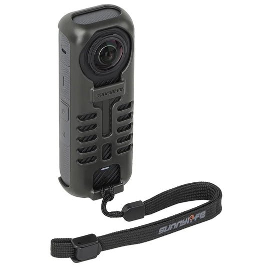 SUNNYLIFE X4-SD813 For Insta360 X4 Case Graphene Thermal Conductivity Protector Cover with Anti-Lost Strap