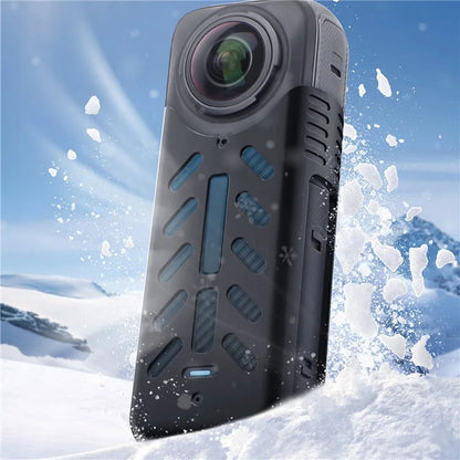 SUNNYLIFE X4-BHT818 For Insta360 X4 Silicone Protective Case Camera Sleeve with Lens Cap Cover