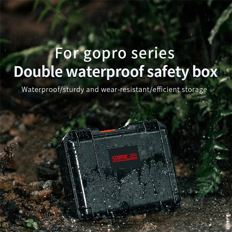 STARTRC 1141252 For GoPro Hero 12 / 11 / 10 / 9 Shockproof Case Waterproof Dual Layer PP Storage Box