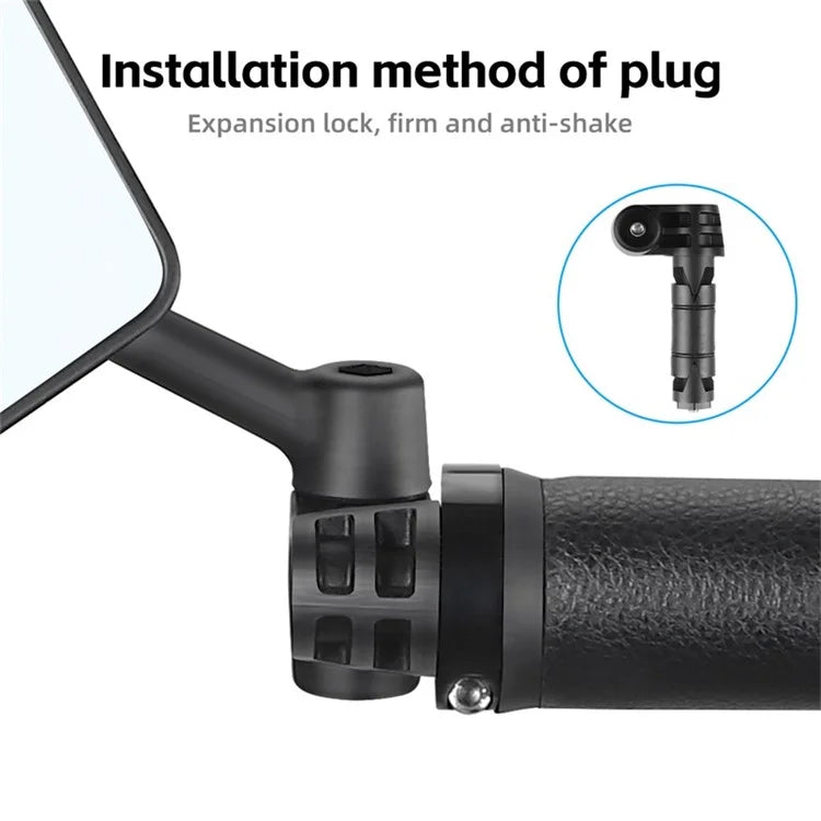 WEST BIKING YP0720048 1Pc Bike Handlebar End Rotatable Rearview Mirror Bicycle Safety Rearview Mirror