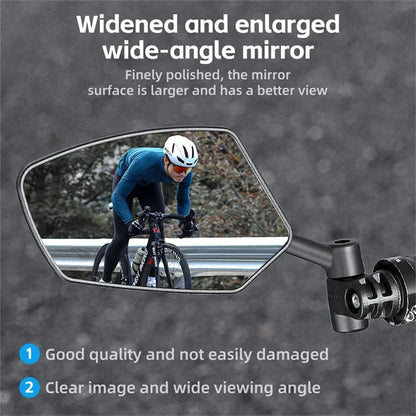 WEST BIKING YP0720048 1Pc Bike Handlebar End Rotatable Rearview Mirror Bicycle Safety Rearview Mirror