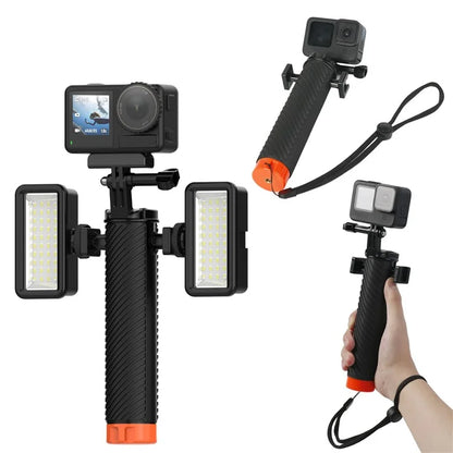 FLW006 Cold Shoe Interface Floating Hand Grip Diving Buoyancy Stick for Gopro / DJI Action / Insta360 Sport Camera