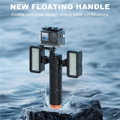 FLW006 Cold Shoe Interface Floating Hand Grip Diving Buoyancy Stick for Gopro / DJI Action / Insta360 Sport Camera