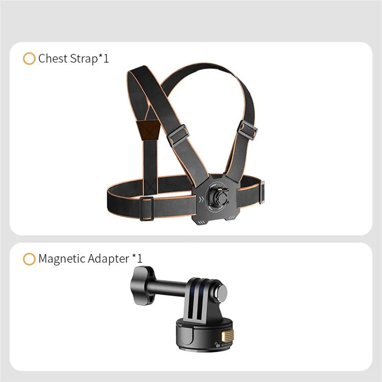 Gp-032 POV Photography Magnetic Quick Release Vest-Style Chest Strap Brace