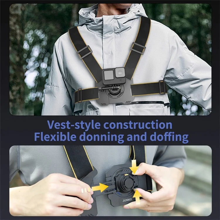 Gp-032 POV Photography Magnetic Quick Release Vest-Style Chest Strap Brace