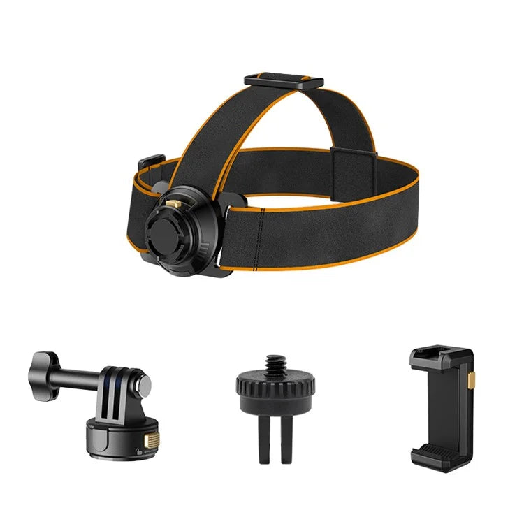 Gp-034 First-Person View Head-Mounted Bracket Headband+For GoPro Magnetic Adapter Base+Phone Clip