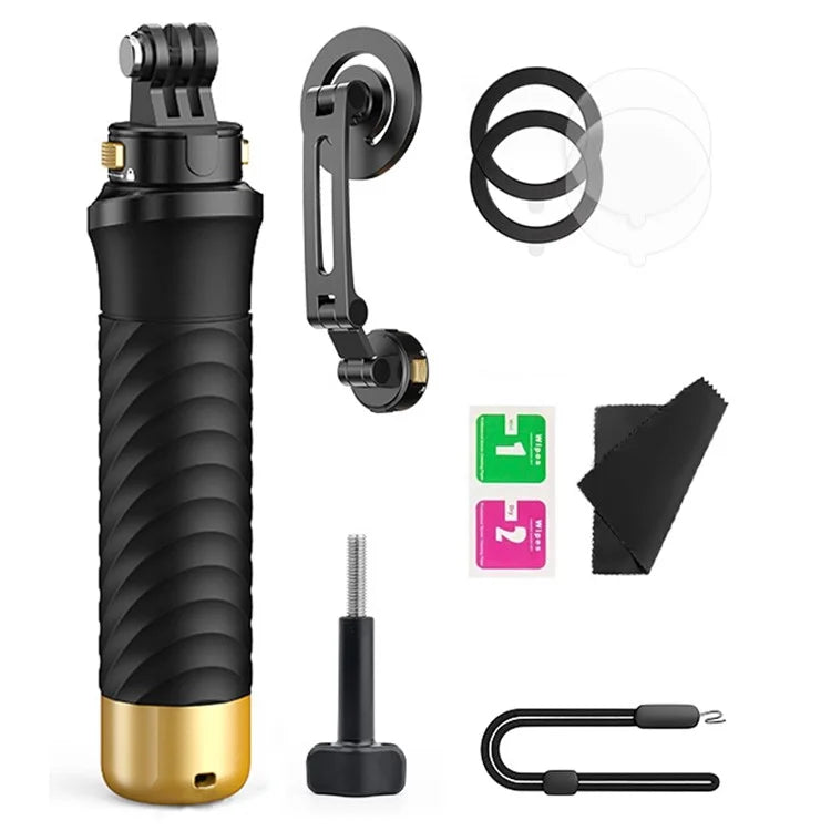 JX-FLB02-M For GoPro Hero 12 / 11 / 10 Action Camera Floating Hand Grip+Magnetic Base+Phone Holder