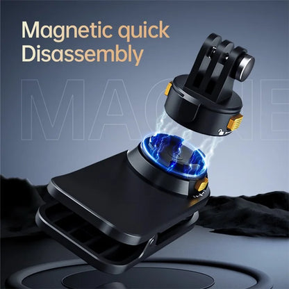 Gp-039 Clip to Backpack Camera Mount with Magnetic Phone Holder+Magnetic Quick Release Bracket for GoPro