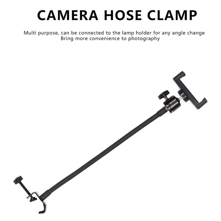X003 Metal Clamp Flexible Extension Hose Phone Holder for Photography Light Stand