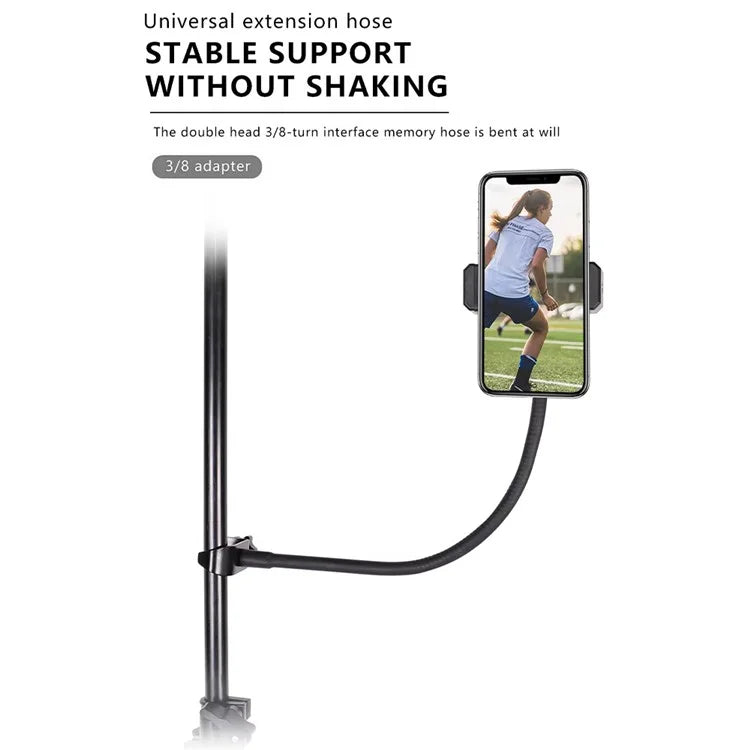 X003 Metal Clamp Flexible Extension Hose Phone Holder for Photography Light Stand