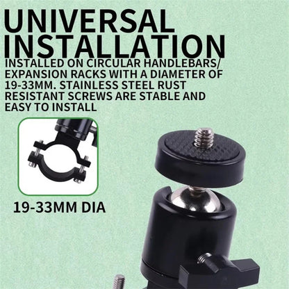 X029 Bicycle Action Camera Holder Aluminum Alloy Rotatable Bike Handlebar Camera Mount Adapter