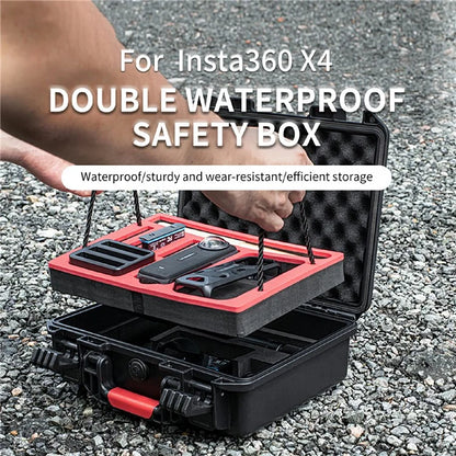 STARTRC 1142921 For Insta360 X4 Waterproof PP Carrying Case Dual Layer Camera Storage Box
