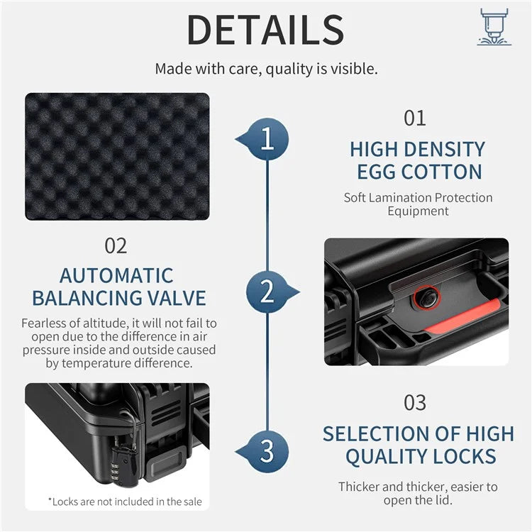 STARTRC 1142921 For Insta360 X4 Waterproof PP Carrying Case Dual Layer Camera Storage Box