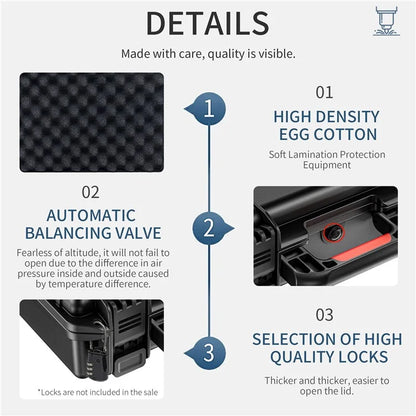 STARTRC 1142921 For Insta360 X4 Waterproof PP Carrying Case Dual Layer Camera Storage Box