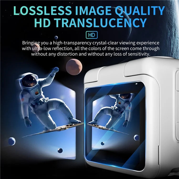 STARTRC 1144857 For Insta360 GO 3S 2Pcs Tempered Glass Camera Screen Protector + 2Pcs Lens Film