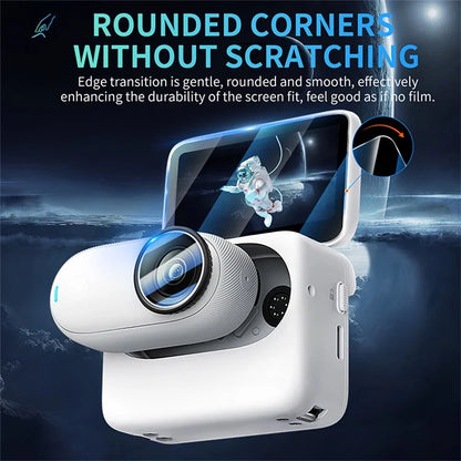 STARTRC 1144857 For Insta360 GO 3S 2Pcs Tempered Glass Camera Screen Protector + 2Pcs Lens Film