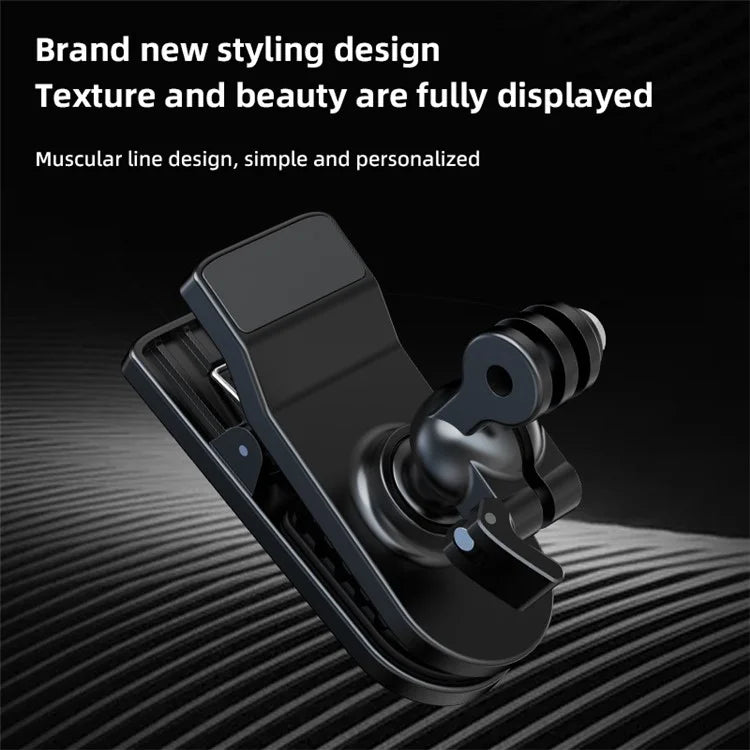 For GoPro / DJI / Insta360 Action Camera 360 Degrees Rotation Backpack Clip Camera Mount Bracket