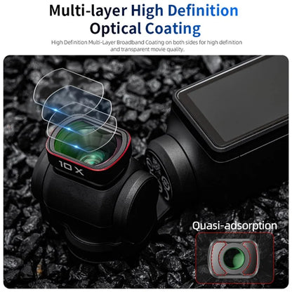STARTRC 1145267 For DJI Pocket 3 10X Magnification Aluminum Frame + Optical Glass Magnetic Macro Lens