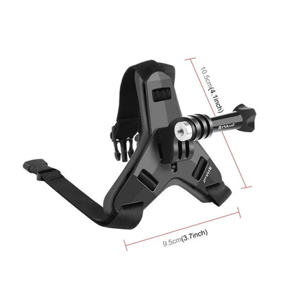 PULUZ PU579 For GoPro Hero 11 / 10 Sports Camera Motorcycle Helmet Mount Chin Bracket