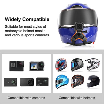 PULUZ PU579 For GoPro Hero 11 / 10 Sports Camera Motorcycle Helmet Mount Chin Bracket