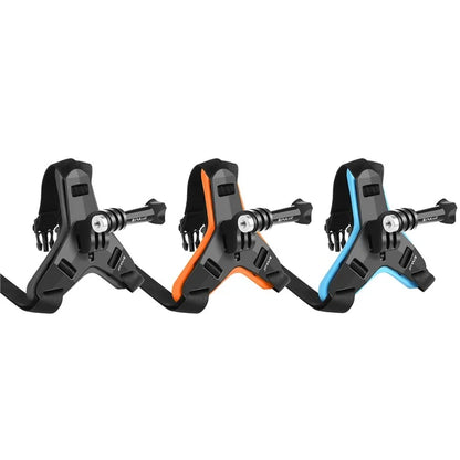 PULUZ PU579 For GoPro Hero 11 / 10 Sports Camera Motorcycle Helmet Mount Chin Bracket