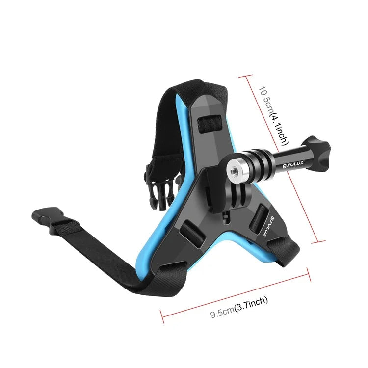 PULUZ PU579 For GoPro Hero 11 / 10 Sports Camera Motorcycle Helmet Mount Chin Bracket