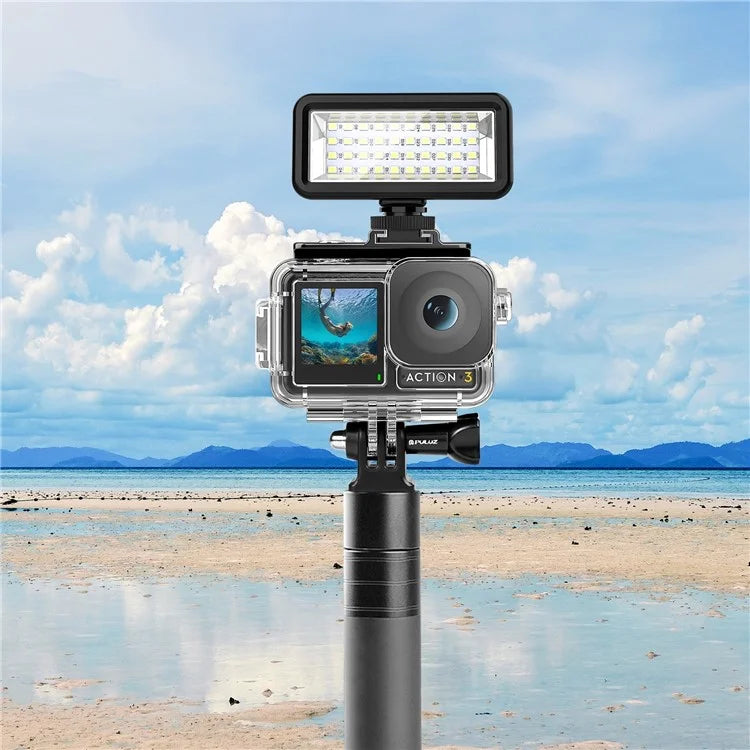 PULUZ PU631B 40m Waterproof 40-LED Camera Fill Light Rechargeable Diving Vlogging Photography Light