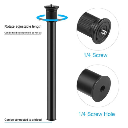 PULUZ PU3063B C-Clamp with Adjustable Center Column Extension Rod, Rod Length 33-60cm