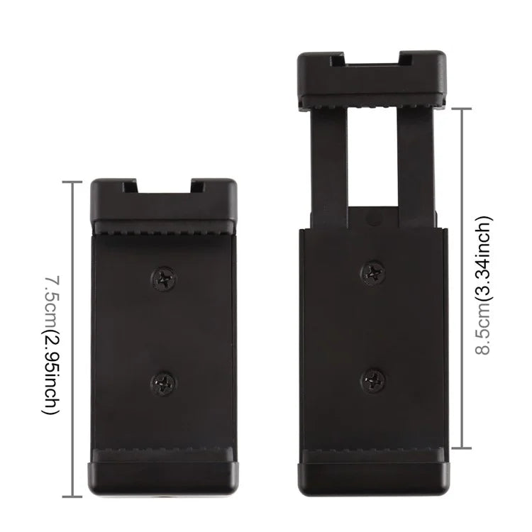 PULUZ PU448 1 / 4 Screw Hole Phone Clamp Tripod Connector Retractable Plastic Phone Clip