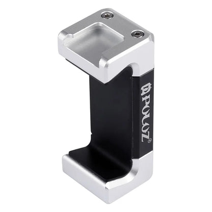 PULUZ PU370 Cold Shoe Adapter Phone Clamp Aluminum Alloy Retractable Phone Clip