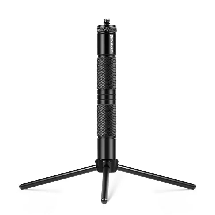 PULUZ PU906 Mini Outdoor Camping Folding Aluminum Alloy Tripod Sports Camera Phone Live Streaming Bracket