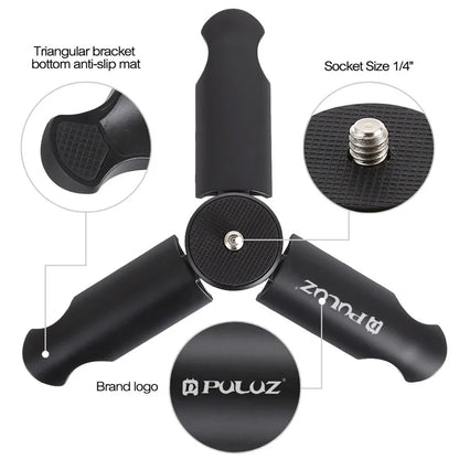 PULUZ PU372 For DJI Osmo Action Series / Smartphone Folding Tripod Portable Desktop Stand
