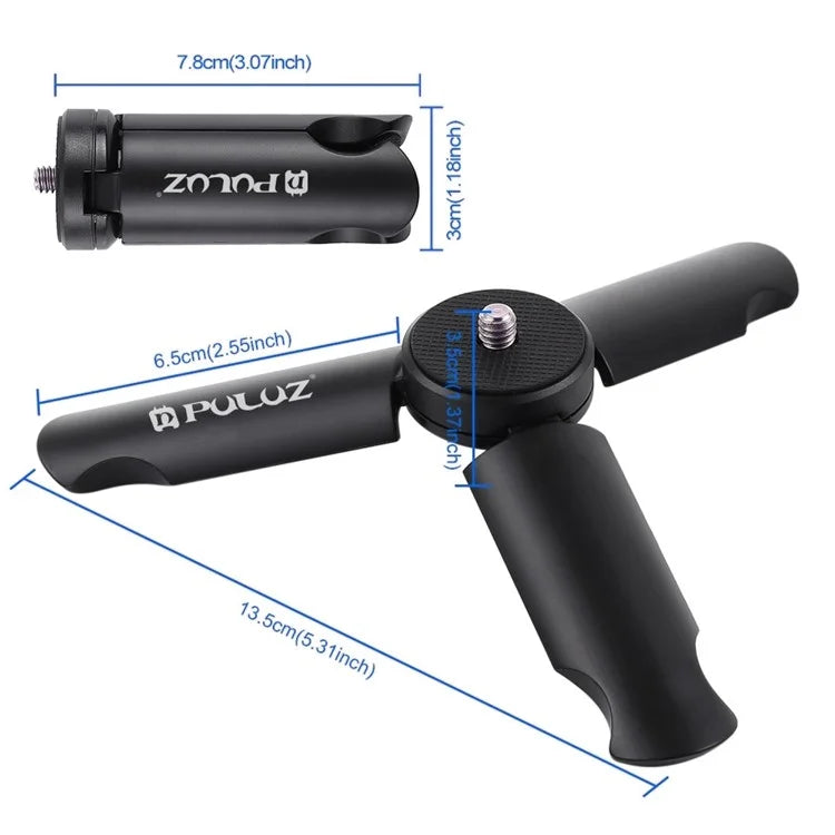 PULUZ PU372 For DJI Osmo Action Series / Smartphone Folding Tripod Portable Desktop Stand