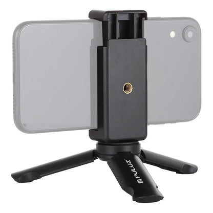 PULUZ PU373 For DJI Osmo Action Series / Smartphone Folding Mini Tripod with Universal Phone Clamp