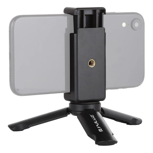 PULUZ PU373 For DJI Osmo Action Series / Smartphone Folding Mini Tripod with Universal Phone Clamp
