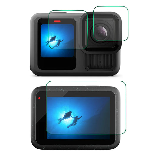 GoPro HERO13 ENKAY HAT PRINCE High Aluminium-silicon Glass Film 0.2mm 9H Camera Lens + Screen Protector Set - Transparent