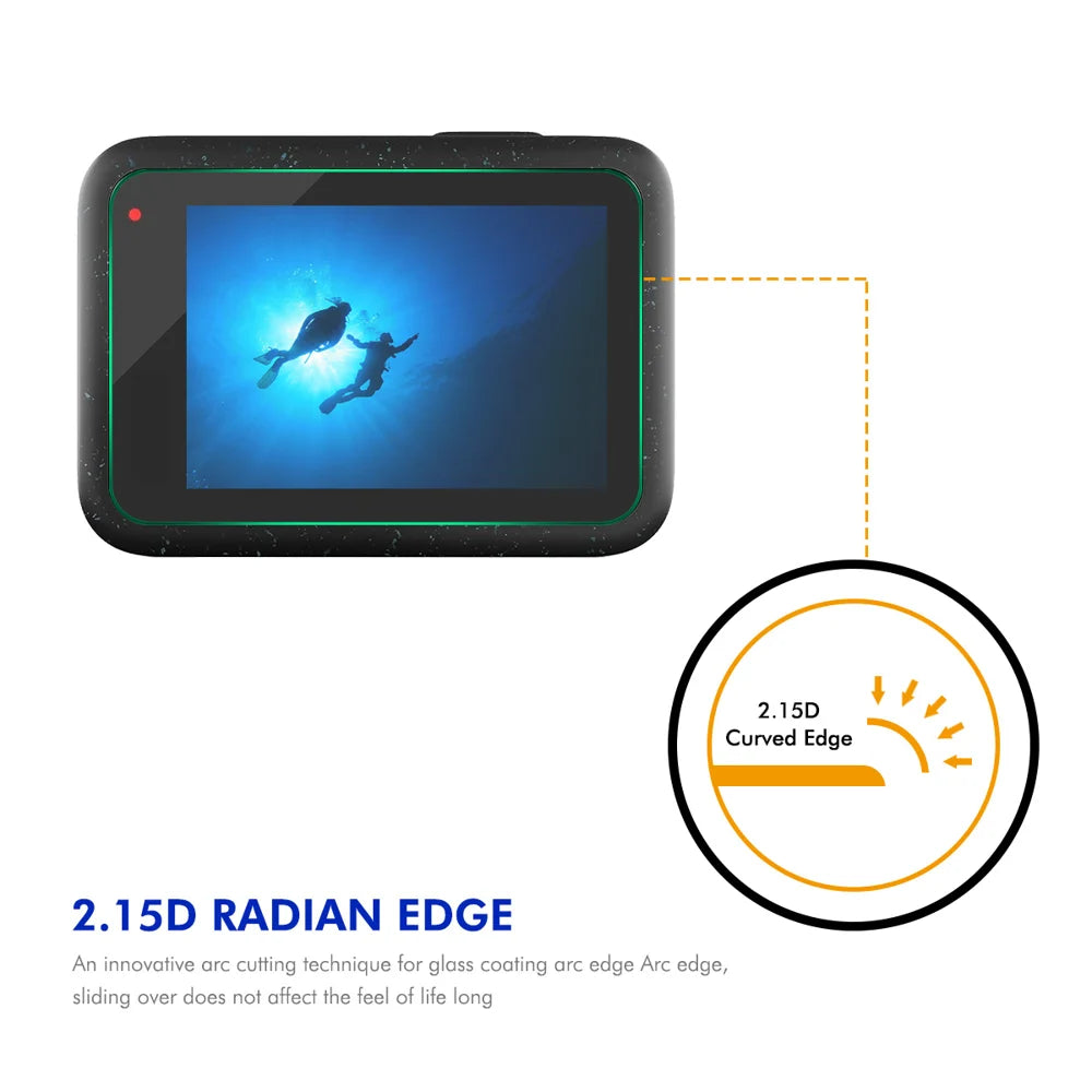 GoPro HERO13 ENKAY HAT PRINCE High Aluminium-silicon Glass Film 0.2mm 9H Camera Lens + Screen Protector Set - Transparent