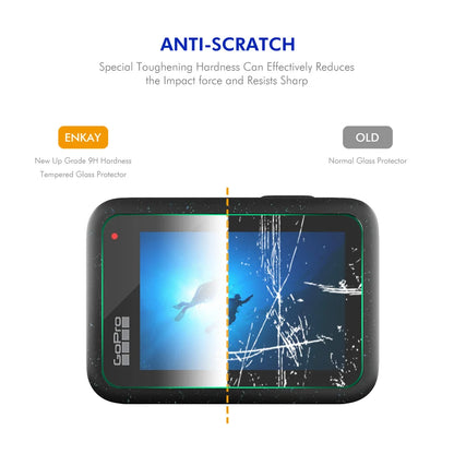 GoPro HERO13 ENKAY HAT PRINCE High Aluminium-silicon Glass Film 0.2mm 9H Camera Lens + Screen Protector Set - Transparent
