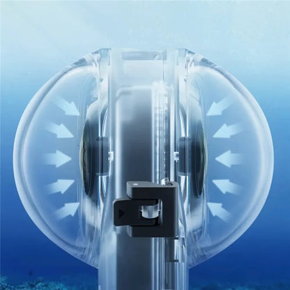 For Insta360 X3 PC+Optical Glass Housing Case Camera Underwater Diving Cover